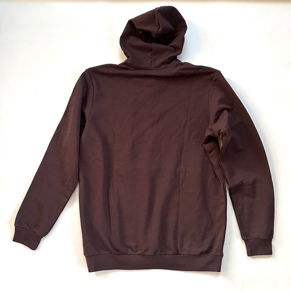 ADIDAS MEN FEEL COZY PULLOVER HOODIE SWEATSHIRT SHADOW(chocolate)BROWN NWT SzXLT - Picture 6 of 12
